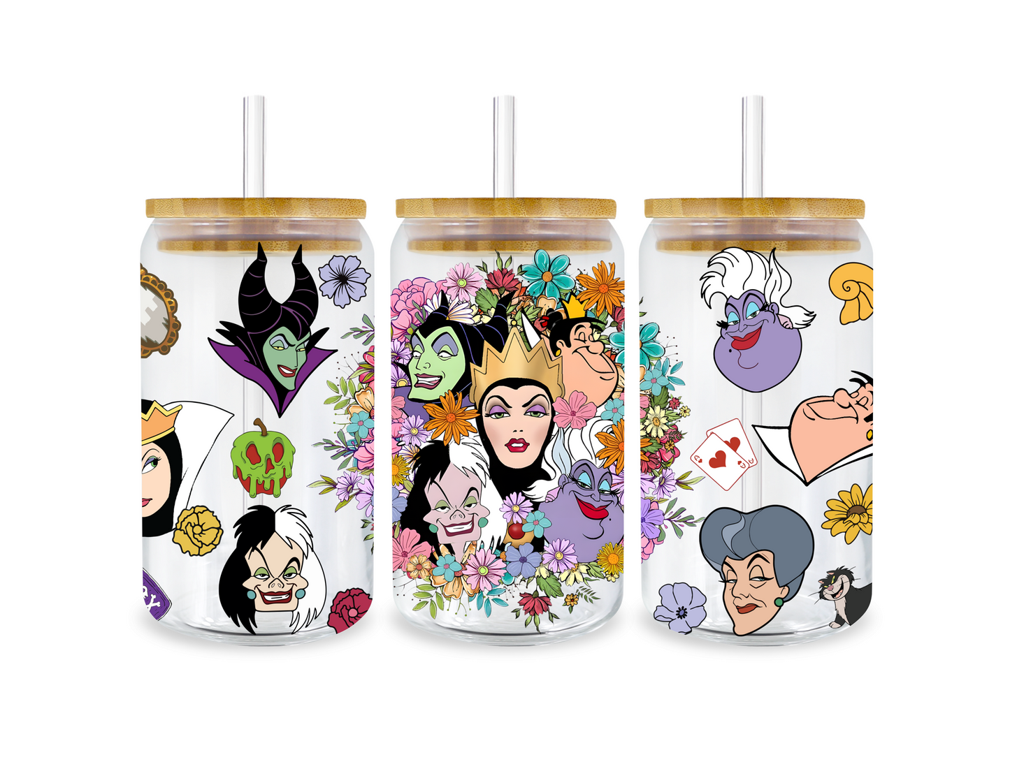 Villains of Disney 16oz Glass