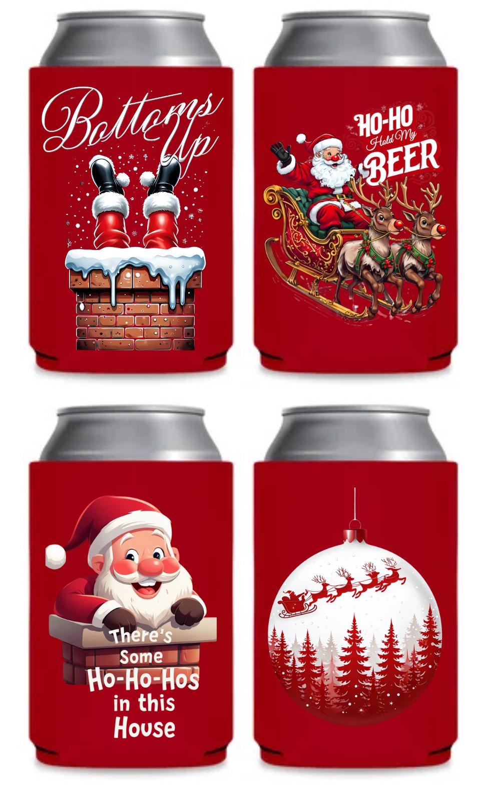 Christmas Can Koozie Pack