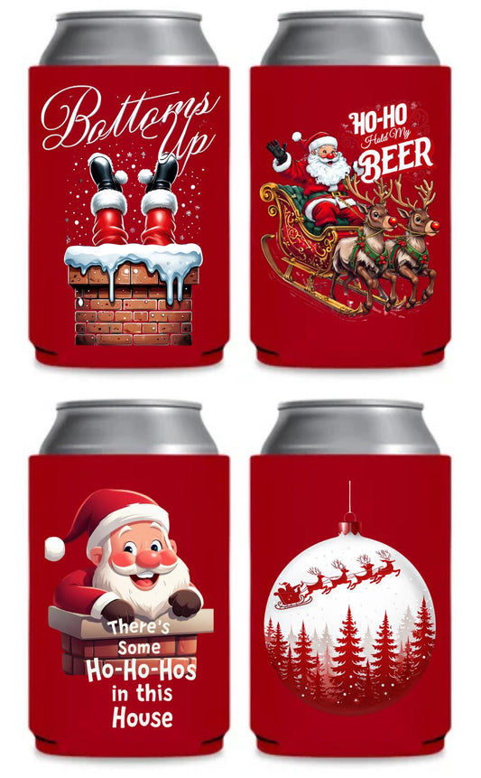 Christmas Can Koozie Pack