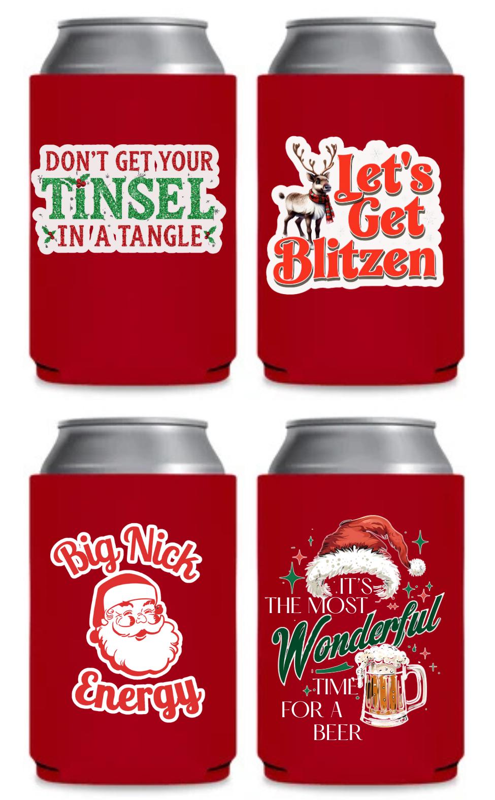 Christmas Can Koozie Pack